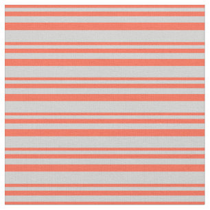 Red and Light Grey Striped/Lined Pattern Fabric