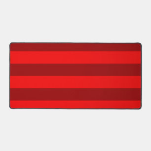 Red and Maroon Stripes Design Desk Mat