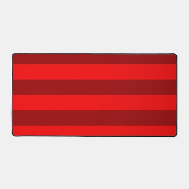 Red and Maroon Stripes Design Desk Mat (Front)