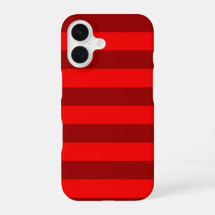 Red and Maroon Stripes Design iPhone 16 Case