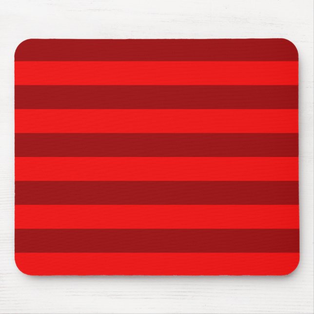 Red and Maroon Stripes Design Mouse Pad (Front)