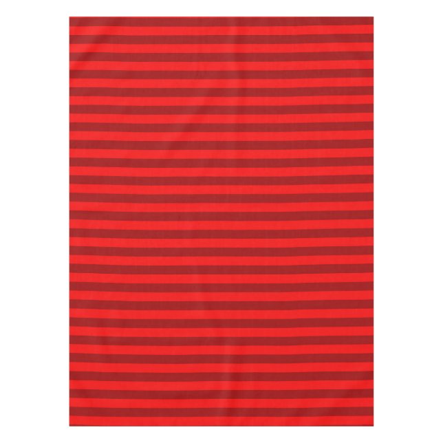 Red and Maroon Stripes Design Tablecloth (Front)