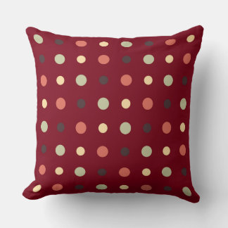 Red and Mauve Dots Cushion