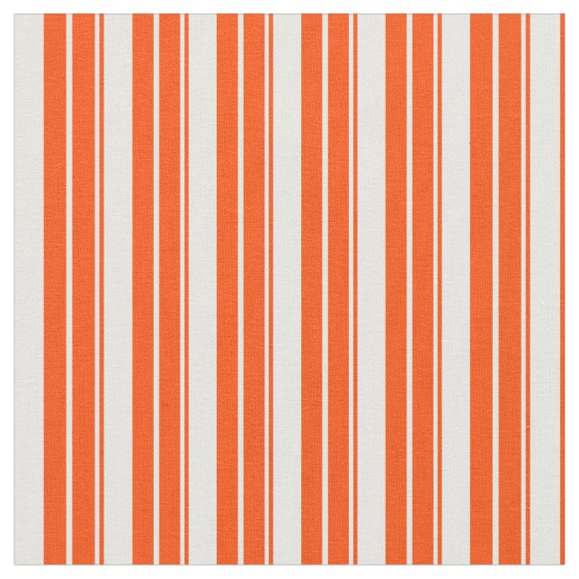 Red and Mint Cream Striped/Lined Pattern Fabric (Close Up)