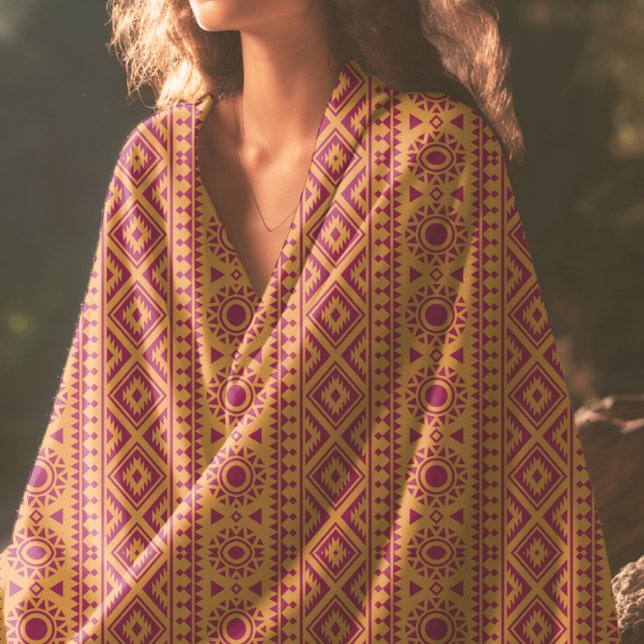 Red and mustards  aztec pattern   beach towel (Creator Uploaded)