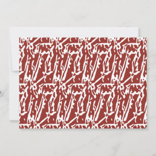 Red and orange abstract shapes blend and overlap a invitation