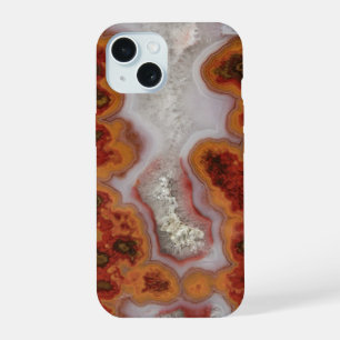 Red and Orange Agate Slab iPhone 15 Case