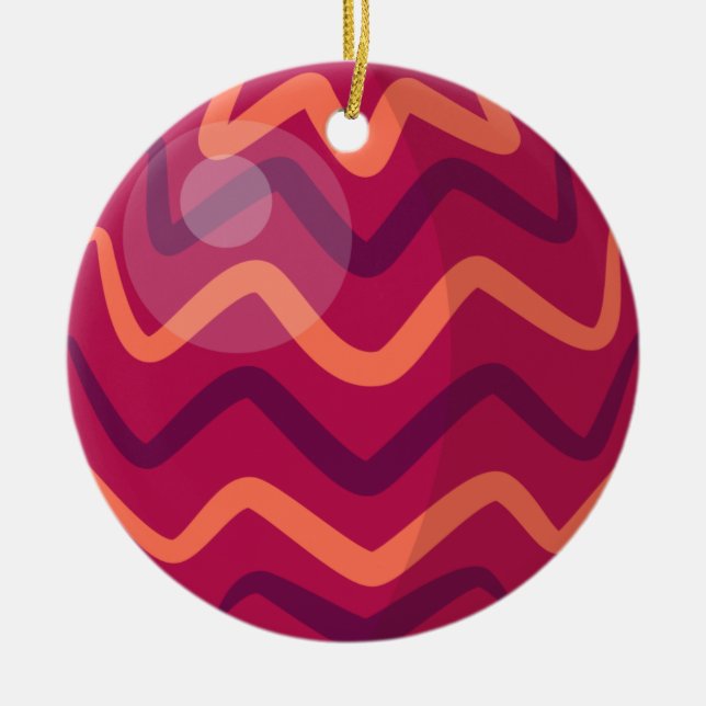 Red and Orange Christmas Baubles | Ornament (Front)