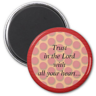 Red and Orange Dots Christian Bible Verse Magnet