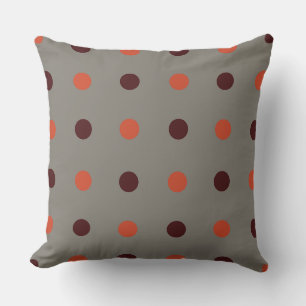 Red and orange dots cushion