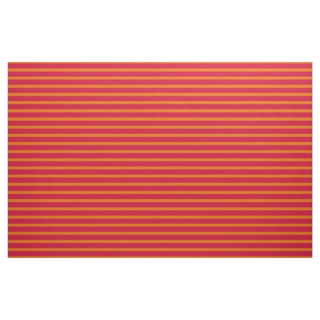 Red and Orange Horizontally-Striped Fabric (Yard)