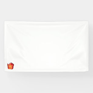 red and orange illustration Design Vinyl Banner