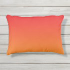 Red And Orange Ombre Outdoor Pillow