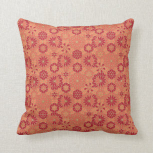 Red and orange pattern cushion