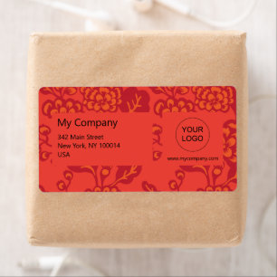 Red and Orange Vibrant and Bold Floral Pattern
