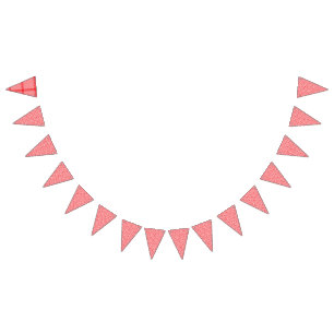 Red and orange wrapping paper with a geometric mot bunting