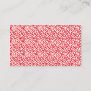 Red and orange wrapping paper with a geometric mot business card
