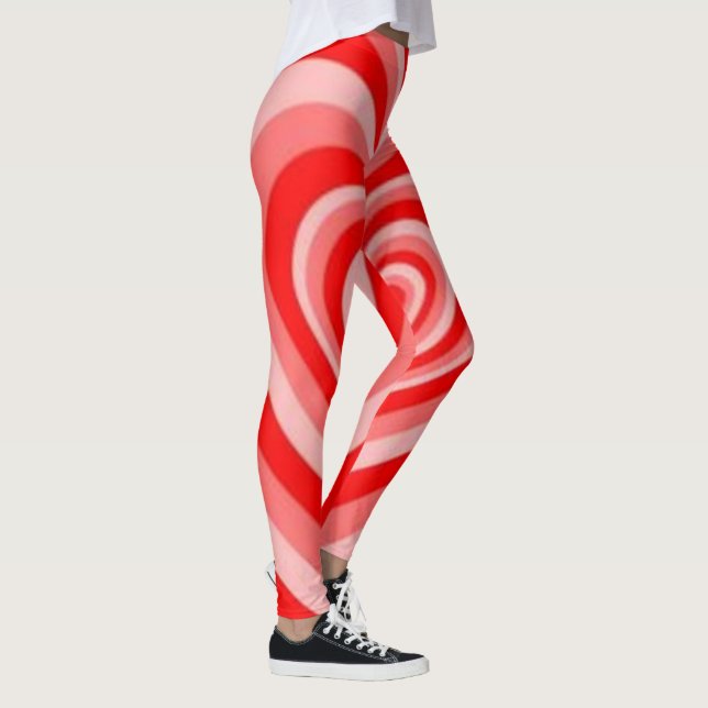 Red and pink and white high top legging  (Right)