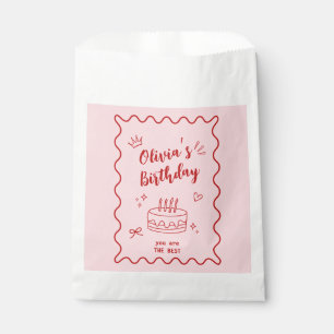 Red and Pink Birthday Favour Bag