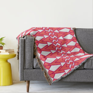 Red and Pink Bowties Throw Blanket