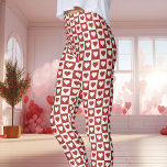 Red and Pink Chequerboard Heart Valentine's  Leggings<br><div class="desc">Add a bold and playful touch to your Valentine's wardrobe with these Red and Pink Chequerboard Heart Leggings. Featuring an alternating red and pink chequerboard heart pattern, these leggings are perfect for celebrating the love-filled season. Whether you're planning a cosy Valentine's Day at home or want to show off your...</div>