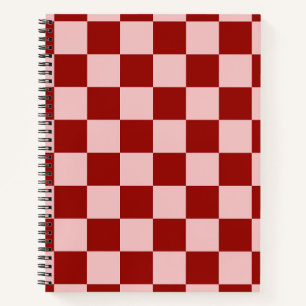 Red and Pink Chequerboard Notebook