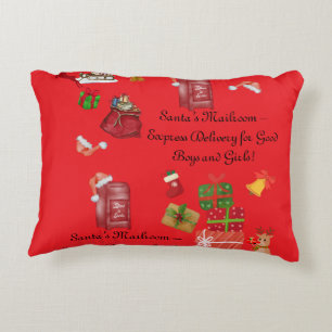Red and pink Christmas Kids Accent Pillow