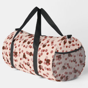 red and pink dots duffle bag