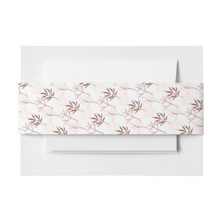 Red and Pink Fall Leaves Invitation Belly Band