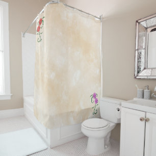 Red And Pink Flowers Shower Curtain