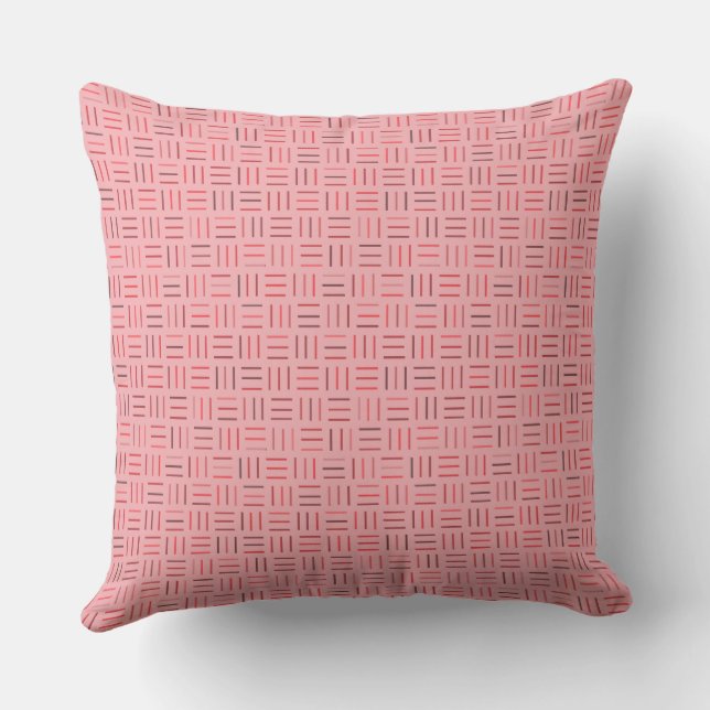 red and pink Geometric Cushion (Back)