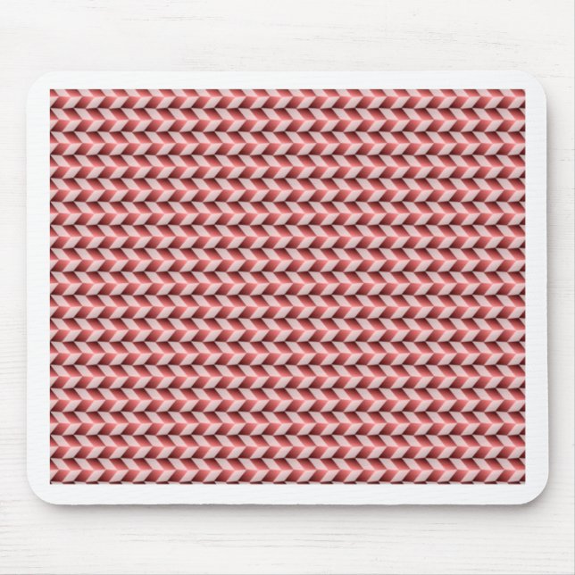 Red and pink geometric pattern mousepad (Front)