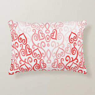 Red and Pink Heart Pattern Decorative Cushion