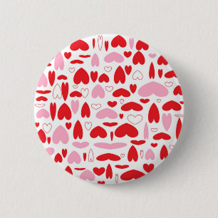 Red And Pink Hearts 6 Cm Round Badge