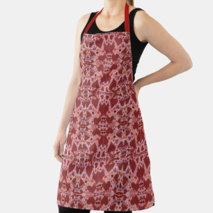 Red and Pink Hearts apron