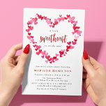 Red and Pink Hearts Little Sweetheart Baby Shower Invitation<br><div class="desc">Cute baby shower invitations featuring the phrase "a little sweetheart is on the way" with a heart-shaped border of red and pink watercolor hearts. Personalise the Valentine's day baby shower invitation with the mother's name and shower details.</div>