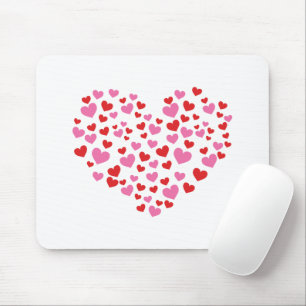 Red And Pink Hearts Mouse Pad