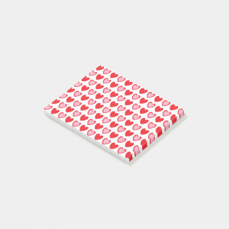 Red and Pink Hearts Post-it Notes