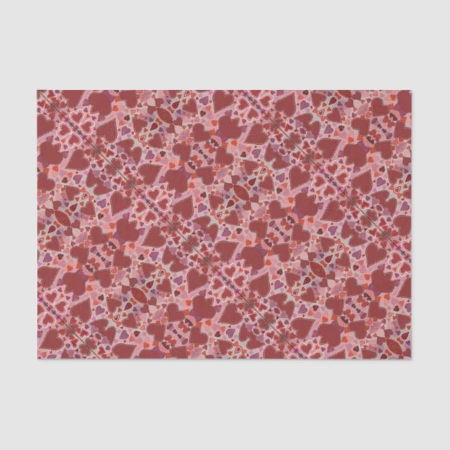 red and pink hearts tissue paper (Front)