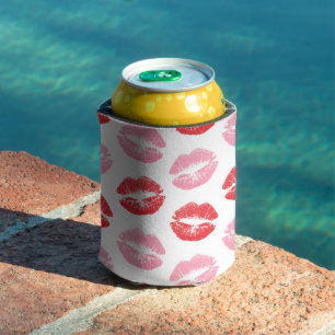 Red and Pink Lips, Pattern Of Lips, Lipstick, Kiss Can Cooler