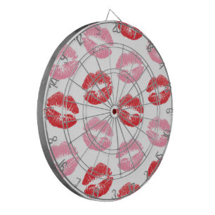 Red and Pink Lips, Pattern Of Lips, Lipstick, Kiss Dartboard