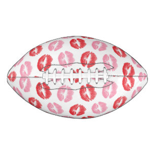 Red and Pink Lips, Pattern Of Lips, Lipstick, Kiss Football