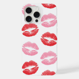 Red and Pink Lips, Pattern Of Lips, Lipstick, Kiss iPhone 15 Pro Max Case