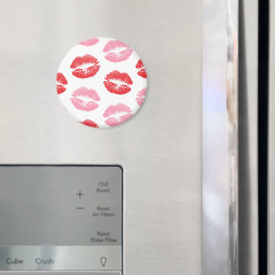 Red and Pink Lips, Pattern Of Lips, Lipstick, Kiss Magnet