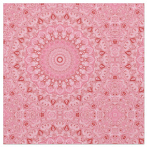 Red and Pink Mandala Pattern Design Fabric