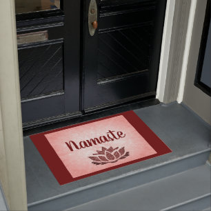 Red and Pink Namaste Doormat