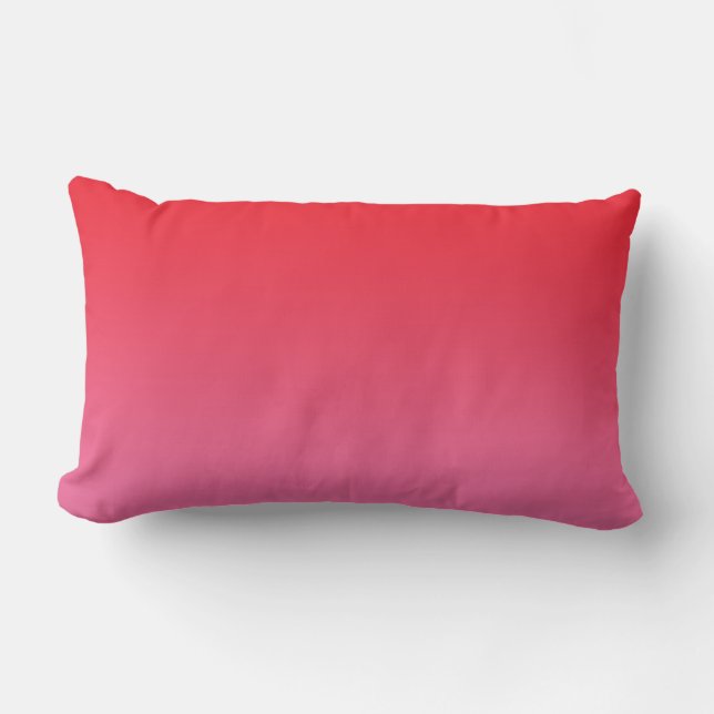 “Red And Pink Ombre” Lumbar Cushion (Front)