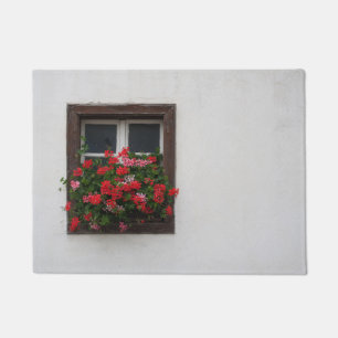 Red And Pink Pelargonium Doormat