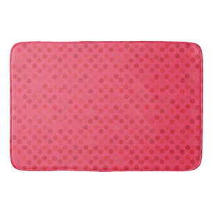 red and pink polka dots bath mat