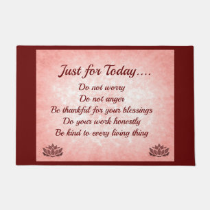 Red and Pink Reiki Principles Doormat